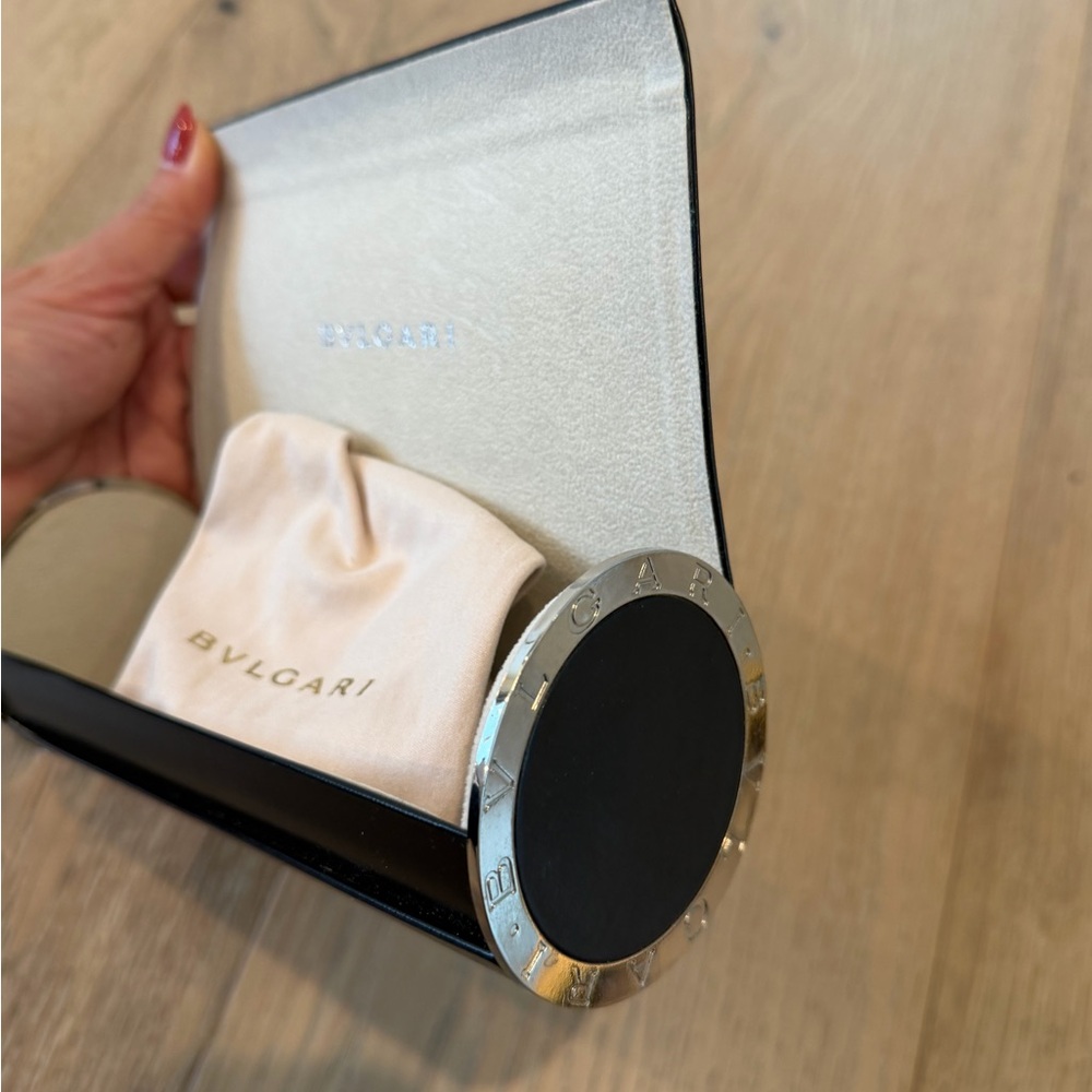 Bvlgari Black and Silver sunglass case